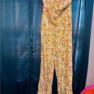 Floral Yellow Jumpsuit